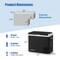 Costway 12 Volt Car Refrigerator 53QT Portable Car Fridge with -4℉~68℉ for RVs Adjustable Range Black